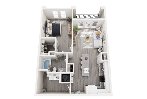 The Nest Floorplan | Heron Mill Apartments
